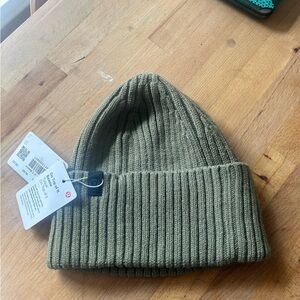 LULULEMON Olive Green Ribbed Beanie